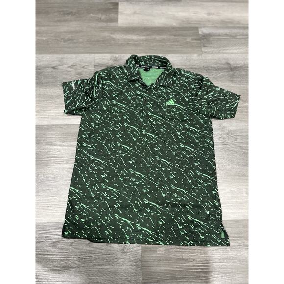 ADIDAS Lot of 2 Golf Polos Climalite Men's Short Sleeve Shirt Blue/Green Size M - Picture 6 of 7